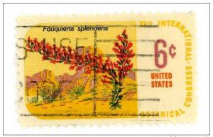 USA 1969 Scott 1378 used - 6c, Ocotillo, Botanical Congress