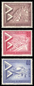 Germany-Berlin 1957 Scott #9N145-9N147 Mint Never Hinged