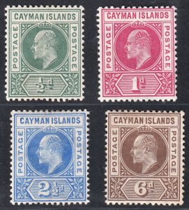 1902-03 CAYMAN ISLANDS KEVII (SG# 3-6) MH FINE