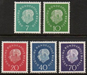 Germany - Berlin Sc #9N165-9N169 Mint Hinged