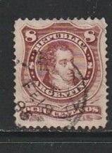 1880 Argentina - Sc 39a - used VF - 1 single - Rivadavia