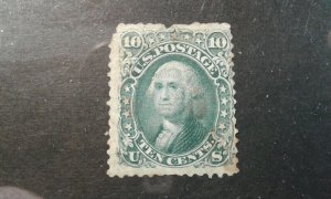 US #68 used pulled perf and corner e1912.5801