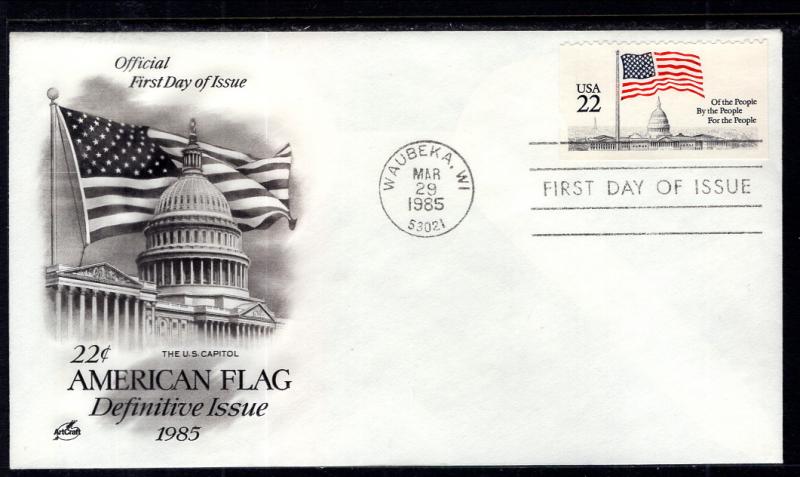 US 2136 Flag Over Capitol Artcraft U/A FDC