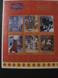 ST.VINCENT-DISNEY CARTOON-FAMOUS MOVIE-HUNCHBACK OF NOTRE DAME MNH-SHEET VF