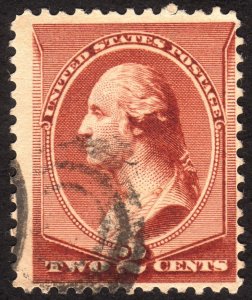 1883, US 2c, Washington, Used, Sc 210