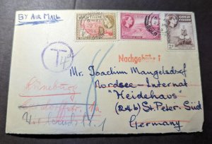 1956 British Gold Coast Airmail Cover Accra to Heidehaus Germany