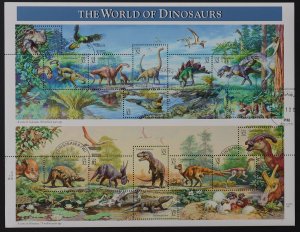 U.S. Used #3136 32c Dinosaurs Sheet of 15. CDS Cancel. Scarce!