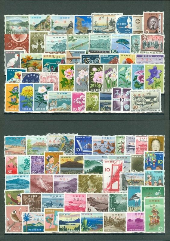 EDW1949SELL : JAPAN Amazing collection  Mihon Ovpts 168 stamps per set x 45 sets