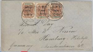 52007 - South Africa E.R.I -  POSTAL HISTORY -  SG 243 x 3 COVER to GERMANY 1901