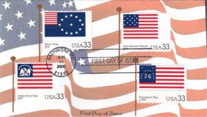 #3403i-l Stars and Stripes Homespun FDC