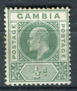 GAMBIA; 1903 early classic Ed VII issue Mint hinged 1/2d. value