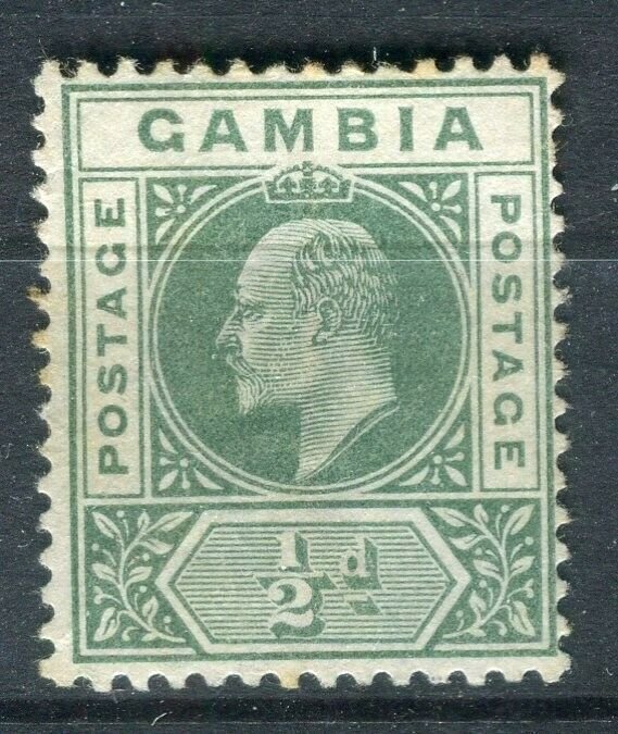 GAMBIA; 1903 early classic Ed VII issue Mint hinged 1/2d. value