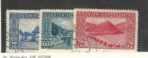 Bosnia & Herzegovina, Postage Stamp, #62-64 Used, 1912 