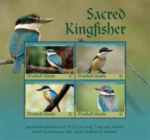 Marshall Islands 2019 - Sacred Kingfisher- Sheet of 4 - MNH