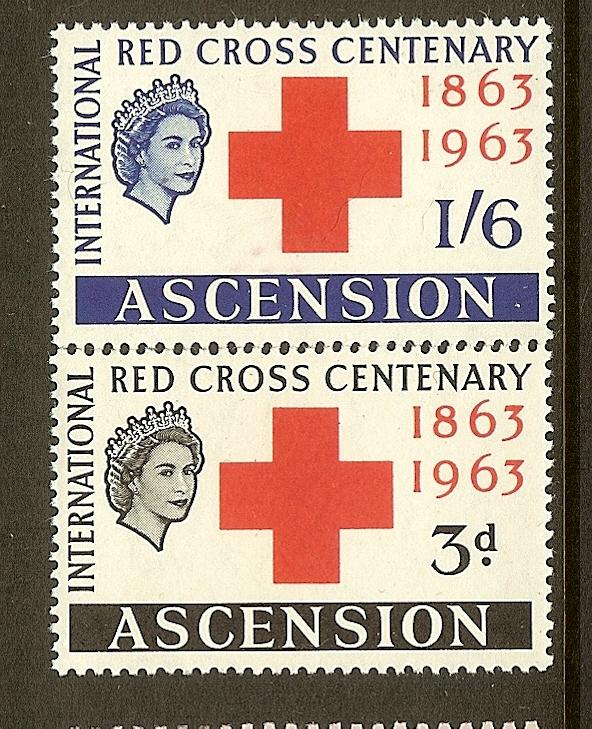 Ascension, Scott #90-91; Red Cross Centenary, MLH