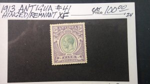Antigua 1913 Scott# 41 Mint Hinged/Remnant XF High Value