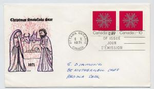 Canada First day cover #556, Christmas