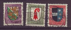 J17359 JLstamps 1926 switzerland parts of set used #b37-9 designs