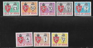 ISLE OF MAN SC# J 9-16  FVF/MOG 1975