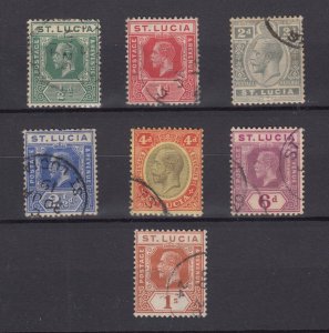 St Lucia KGV 1921 Set To 1/- Fine Used BP8904