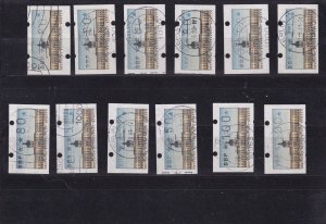 german automatic vending stamps labels miscut errors  ref 13315 