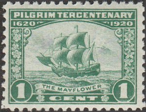 C@ # 548 MINT NEVER HINGED ( MNH ) Green The May Flower
