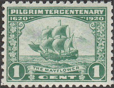 C@ # 548 MINT NEVER HINGED ( MNH ) Green The May Flower