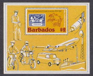 BARBADOS - 1984 UNIVERSAL POSTAL UNION UPU - MIN. SHEET MINT NH