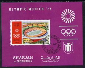 Sharjah 1972 Olympic Games (Stadium) imperf m/sheet cto u...