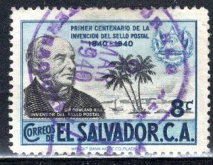 El Salvador #586  VF SON cancel  Used   CV  $2.00   ....  5470082