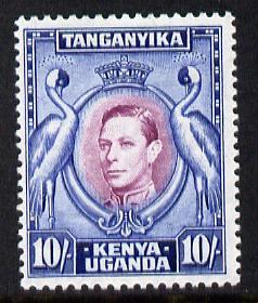 Kenya, Uganda & Tanganyika 1938-54 KG6 Crowned Cranes 10s...