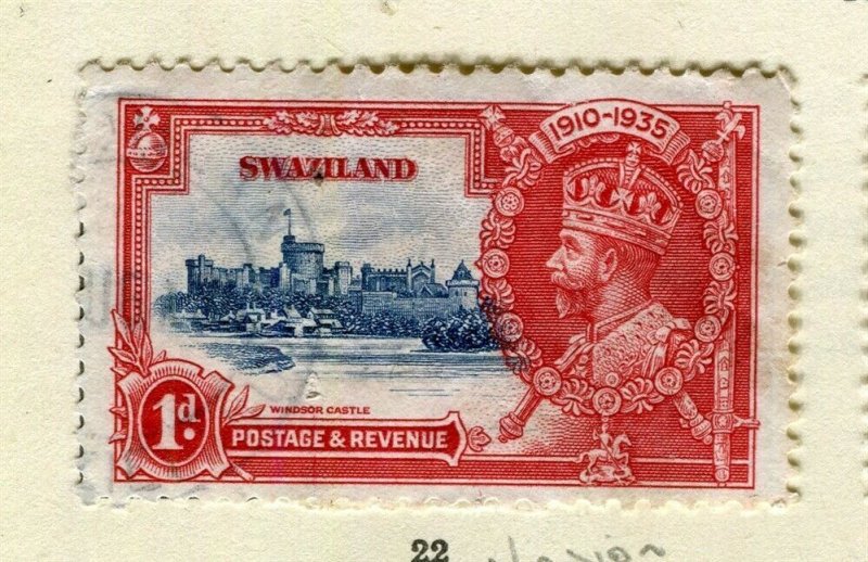 SWAZILAND; 1935 early GV Jubilee issue fine used 1d. value