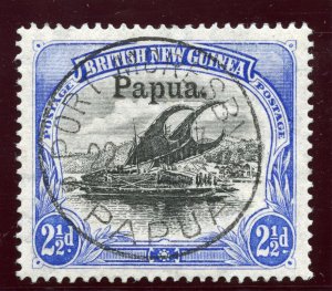 Papua 1906 Lakatoi 2½d black & ultramarine (C) VFU. SG 24. Sc 14.