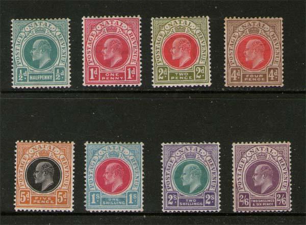 South Africe State NATAL 1904 KEVII SG146-157 (missing 148) MH - RARE