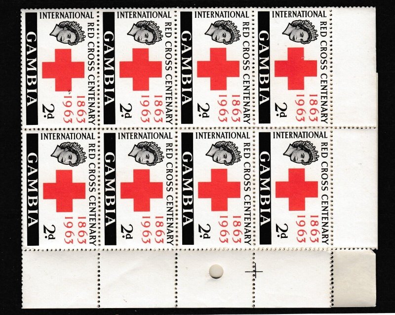 Gambia QEII 1963 2d Red Cross Sheet Of 40 MNH (Folded) BP2458