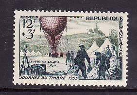 France-Sc#B293- id6-unused hinged  set-Balloon post-1955-