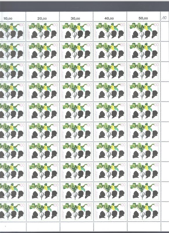 GERMANY 1992 #1741, FULL SHEET @ $15.00 or SINGLE STAMP @$0.60 MNH