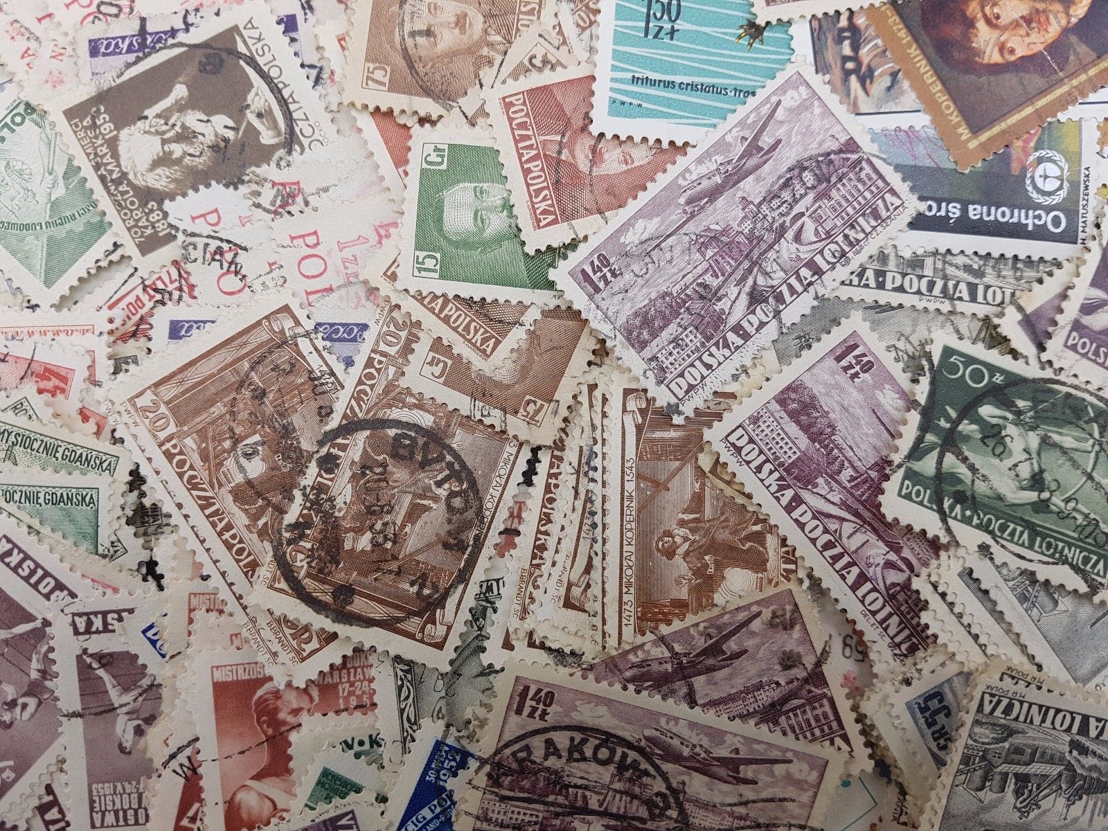 Poland, 50 Used Polish Stamps All Different Selection of Stamps, Off