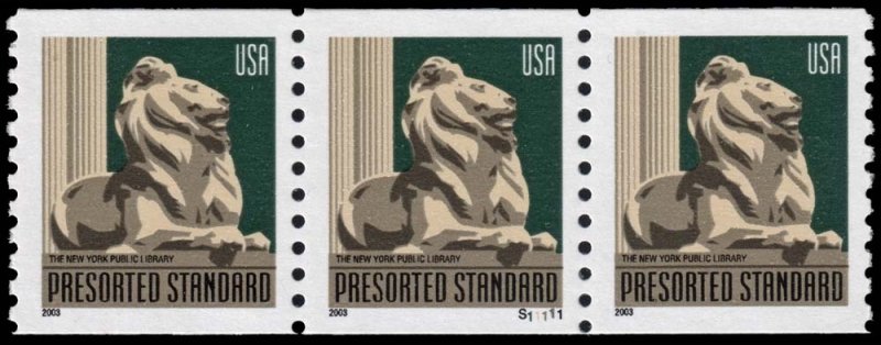 United States - Scott 3769 - Mint-Never-Hinged - Coil Strip of Three - PN S11111