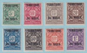 NIGER J1 - J8 POSTAGE DUES  MINT HINGED OG * SET - NO FAULTS VERY FINE! - P635