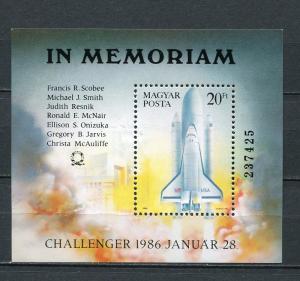 Hungary Sheet Memoria to US Astronauts who died US Chalenger  MNH 3706