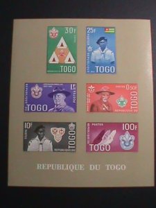 TOGO-1961-SC#401-6 TOGOLESE BOY SCOUT IMPERF:-MNH-S/S VERY FINE-RARE