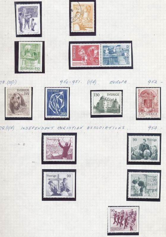 SWEDEN 1975/77 Wildlife Europa M&U (Apx 90+Items)AU8103