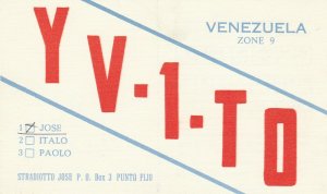 7067 Amateur Radio QSL Card  PUNTO FIJO VENEZUELA