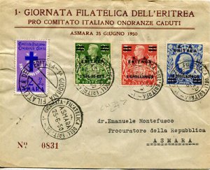 BA Eritrea - Special cover for the 1st Philatelic day with erinnofilo