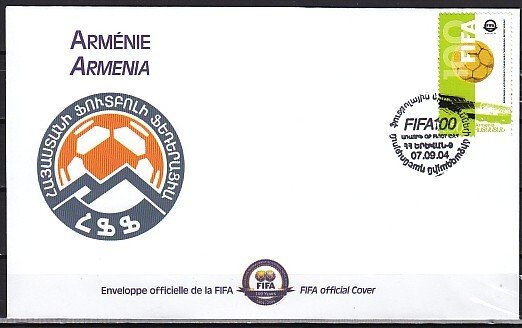 Armenia, Scott cat. 687. FIFA-Soccer Centenary issue. First day cover. ^