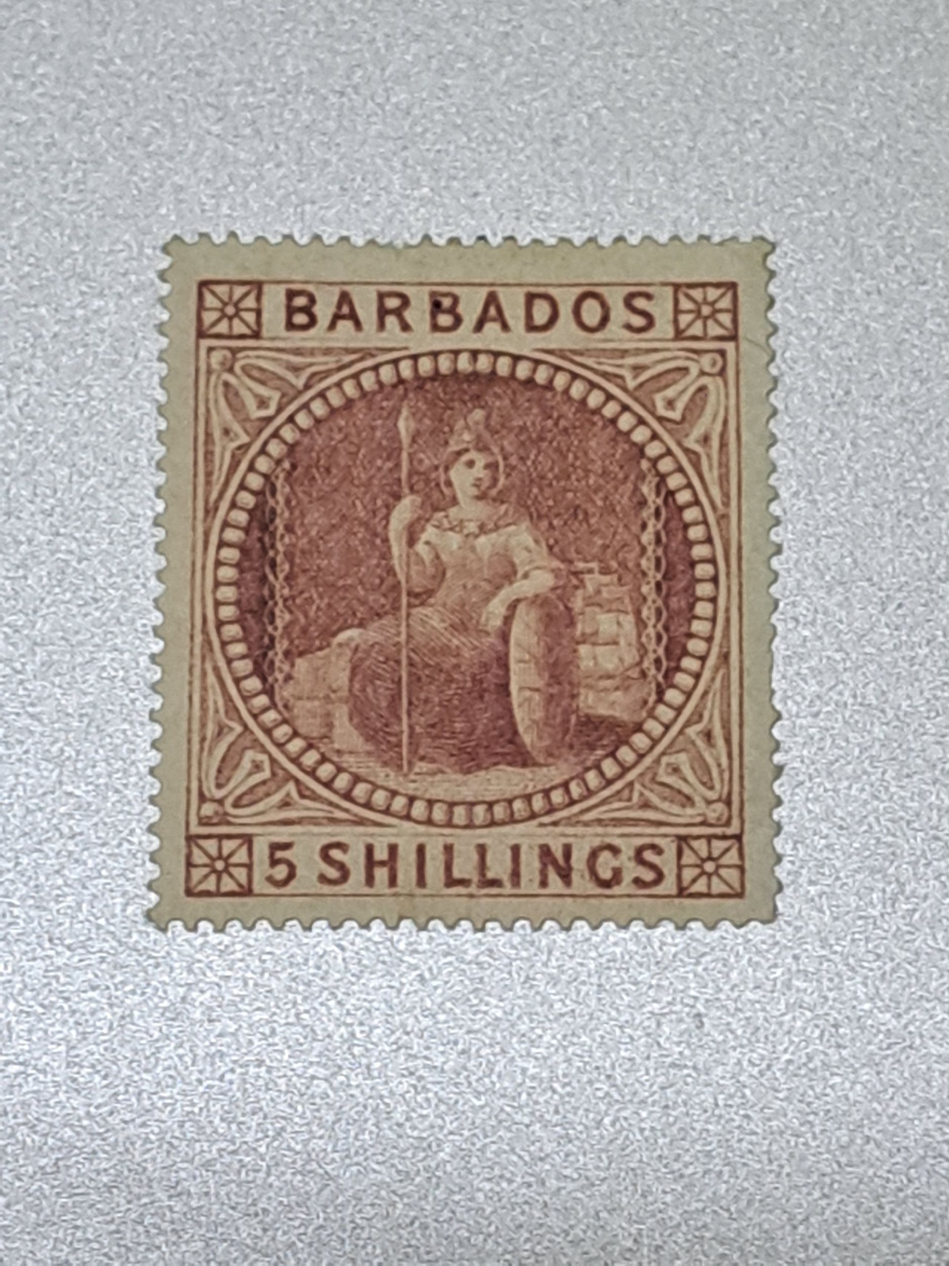 Barbados 1873 Britannia SG 64 Mint Original Gum Caribbean Barbados, Stamp / HipStamp