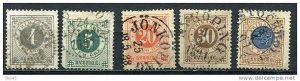 Sweden 1886-91 SC 42-3 47-9 Used