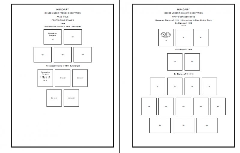 HUNGARY STAMP ALBUM PAGES 1871-2011 (741 PDF digital pages)