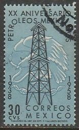 MEXICO 903, 30¢ 20th Anniversary of National. of Oil Industry Used.VF. (1119)